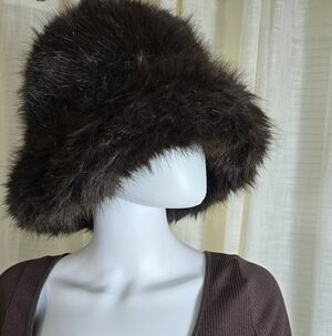 Elegant Brown Faux Fur Hat